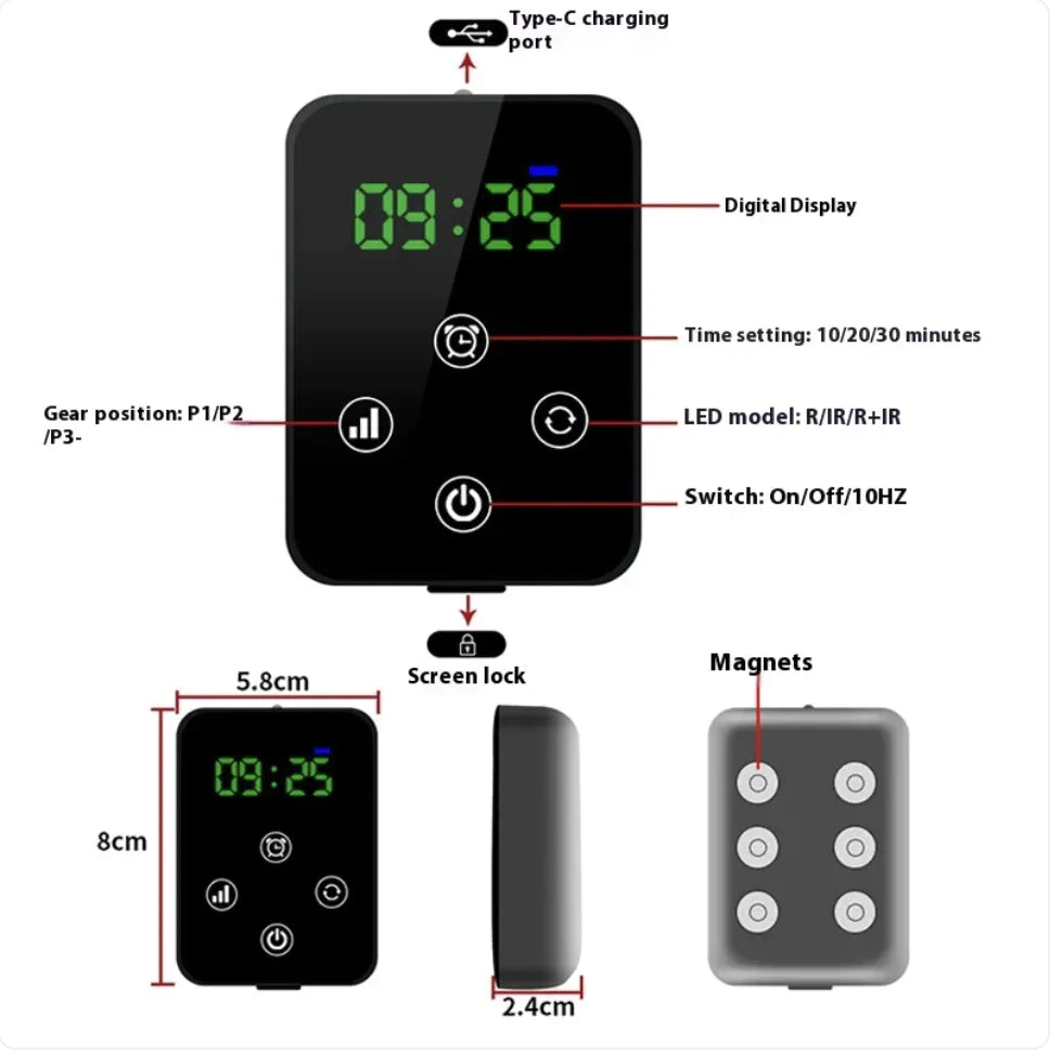 Masajeador Infrarrojo para Alivio del Dolor de Rodilla con Terapia de Luz Roja