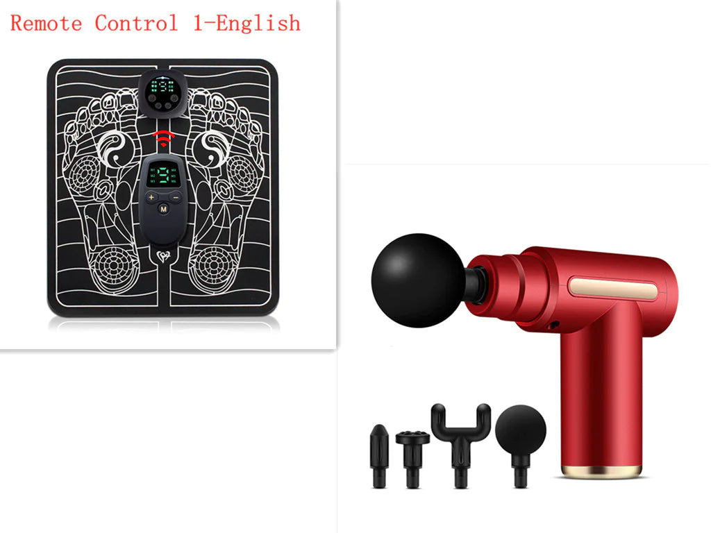 Pistola de Masaje Mini Portátil – Terapia Azul