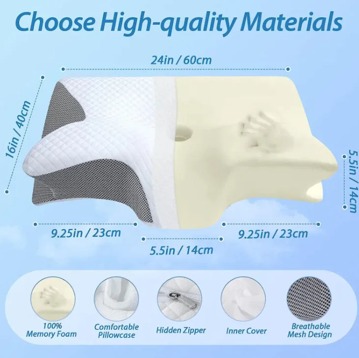 Almohada Cervical Ortopédica Premium – Terapia Azul