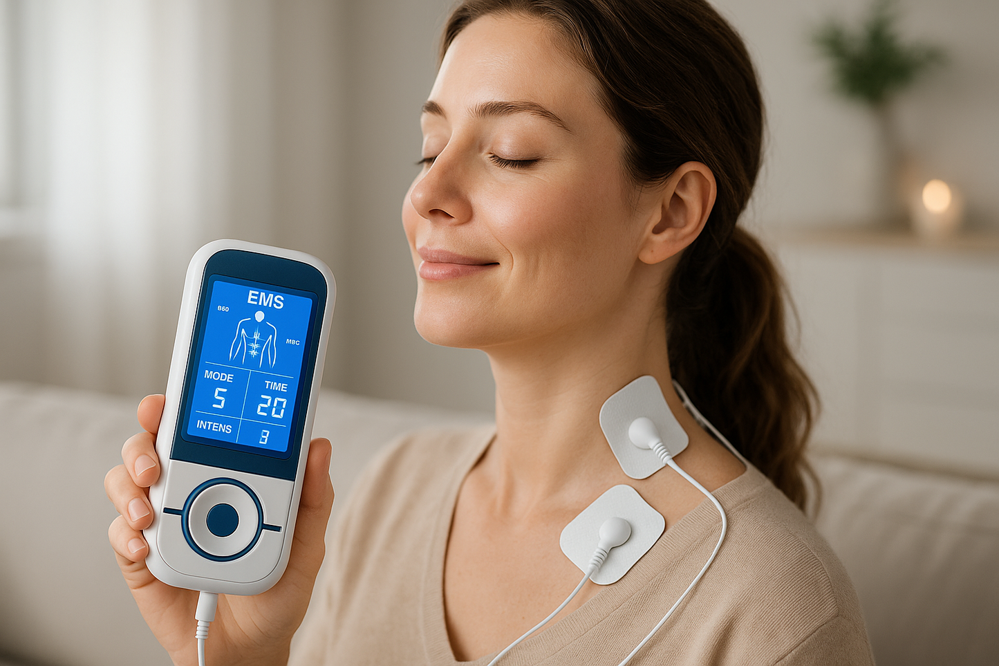 Masajeador Cervical de Pulso EMS – Alivio del Dolor y Relajación Muscular
