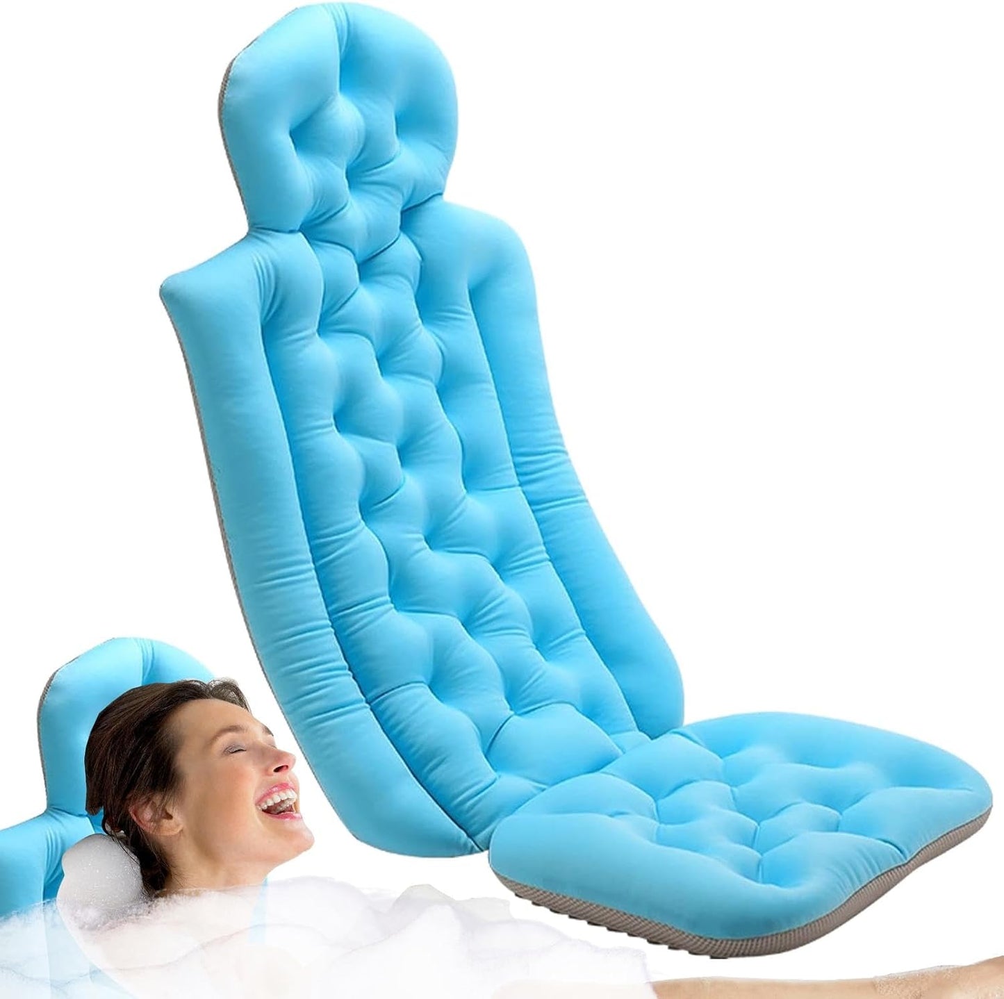 Almohada De Baño De Cuerpo Completo,Almohada De Baño De Cuerpo Completo Para Bañera,Accesorios De Lujo Para Bañera Cojín De Baño Antideslizante - Accesorios De Baño, Cojín Para Bañera,