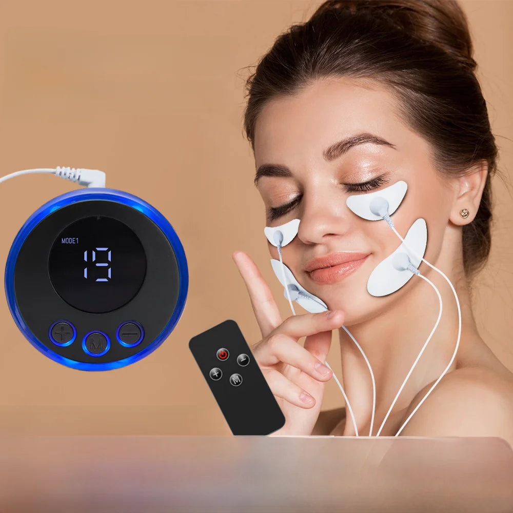 Masajeador Facial de Microcorrientes EMS con Electrodos