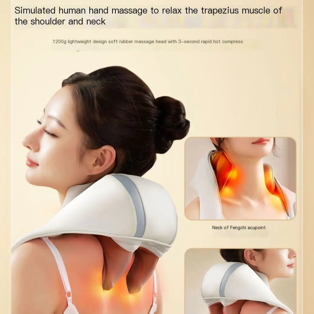 Masajeador Eléctrico para Cuello y Hombros para Alivio del Dolor