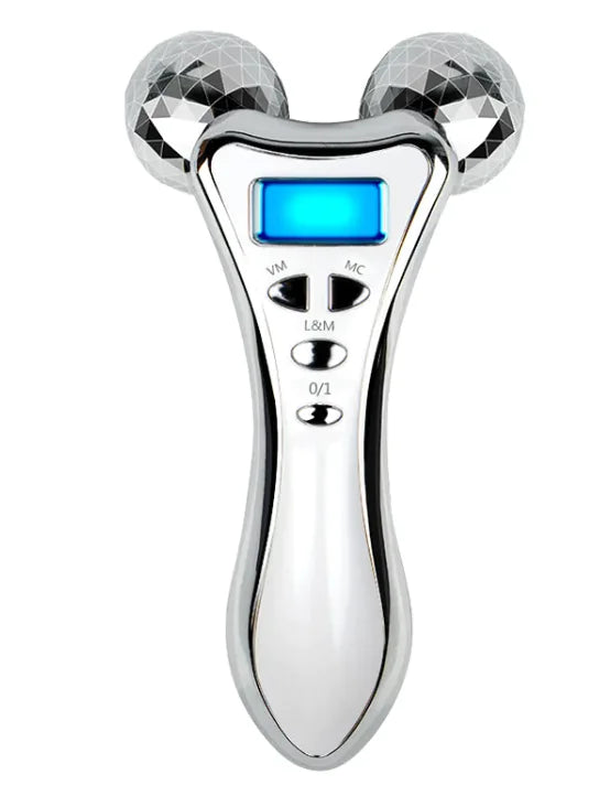 Instrumento de masaje con doble rodillo de bolas EMS