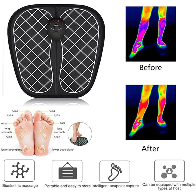 Foot Massager Pad with EMS – Muscle Relief & Circulation Therapy