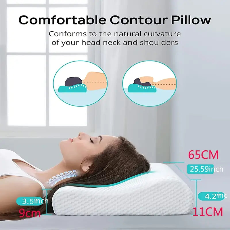 Ergonomic Memory Foam Pillow – Neck & Shoulder Pain Relief